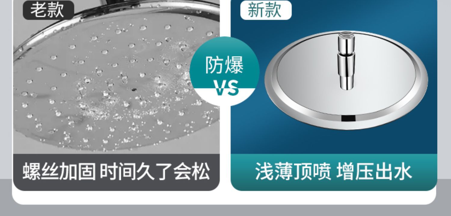 6/8/10-inch stainless steel showerhead, pressurized large ceiling spray, bathroom, bath, shower and rain shower set undefined