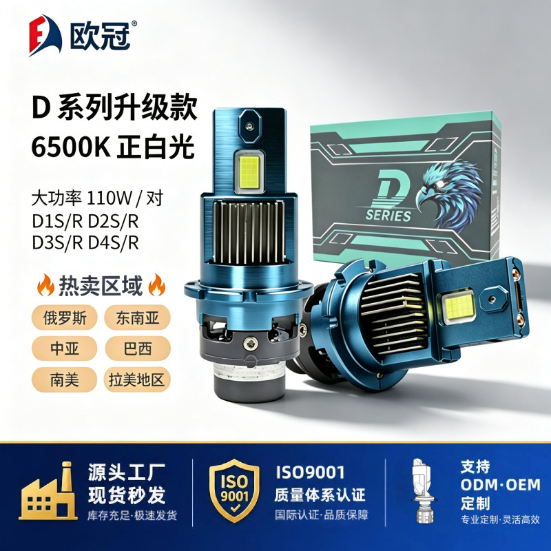 6500K Car LED Headlights D1D2D3D4SR Intelligent Decoding 1:1 Replacement of Xenon Lamps 110W Front Lights 6500K Car LED Headlights D1D2D3D4SR Intelligent Decoding 1:1 Replacement of Xenon Lamps 110W Front Lights