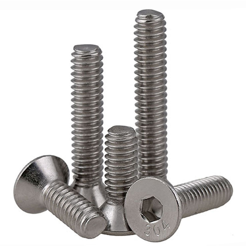 304不锈钢美制沉头内六角螺丝2#-56 4#-40 6#8#-32 10#-24 1/4-20