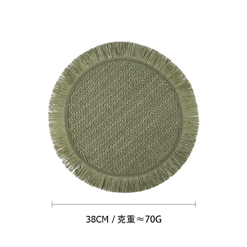 Transfronterizo Amazon almohadillas de mesa ecológicas naturales almohadillas de papel tejido almohadillas de mesa aislamiento térmico almohadillas de tazas almohadillas de decoración