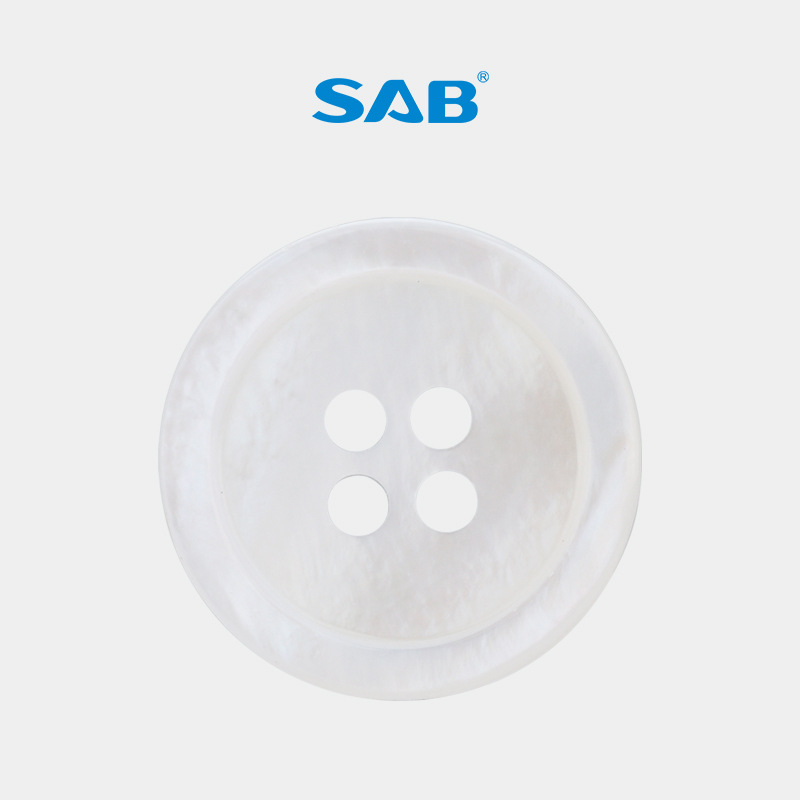 【现货批发】 SAB白色珠光珍珠贝壳钮扣衬衫西装纽扣毛衣装饰扣子