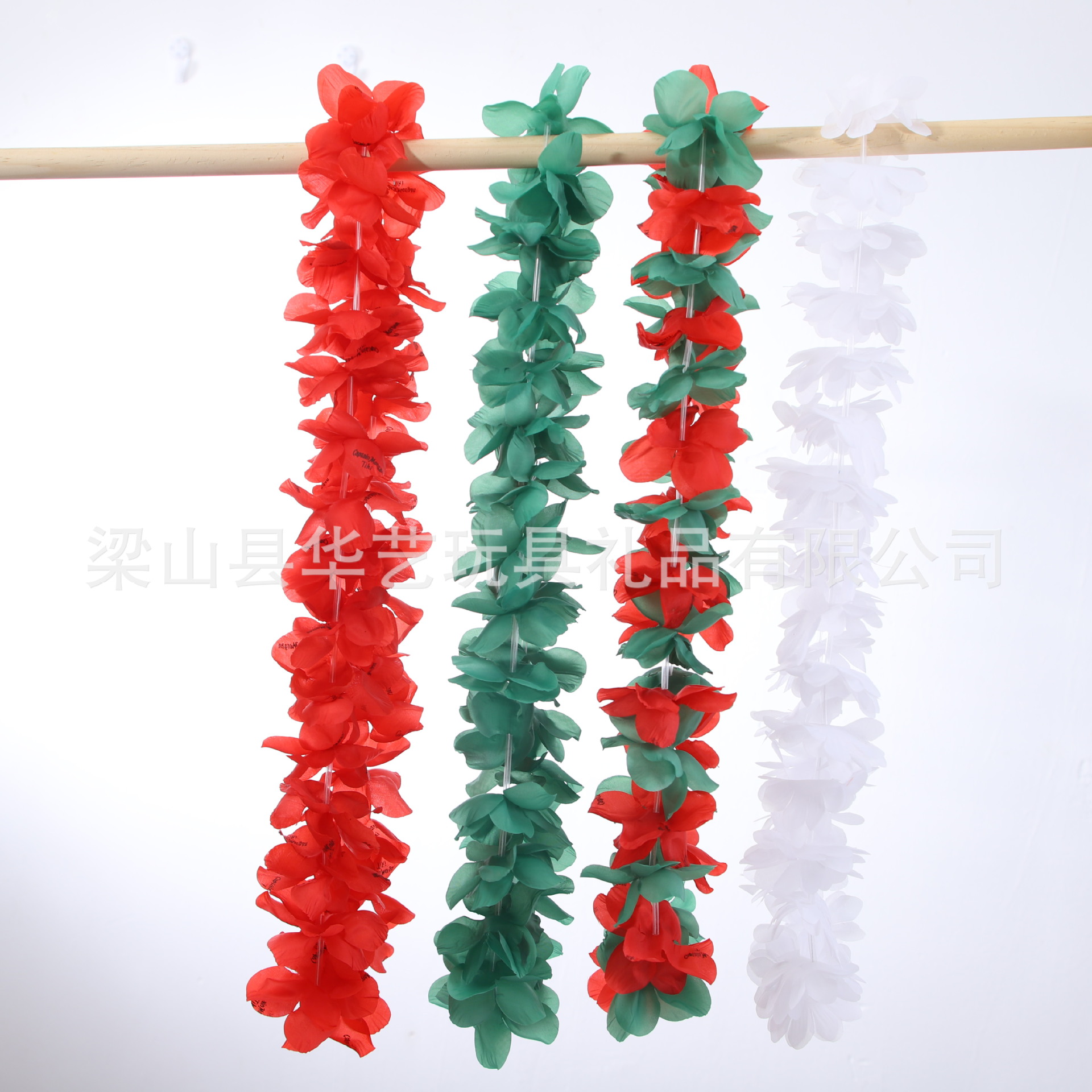 Fabricantes mayoristas transfronterizos no caen guirlandas hawaianas nuevas guirlandas de tela mejoradas engrosadas guirlandas de decoración de Navidad