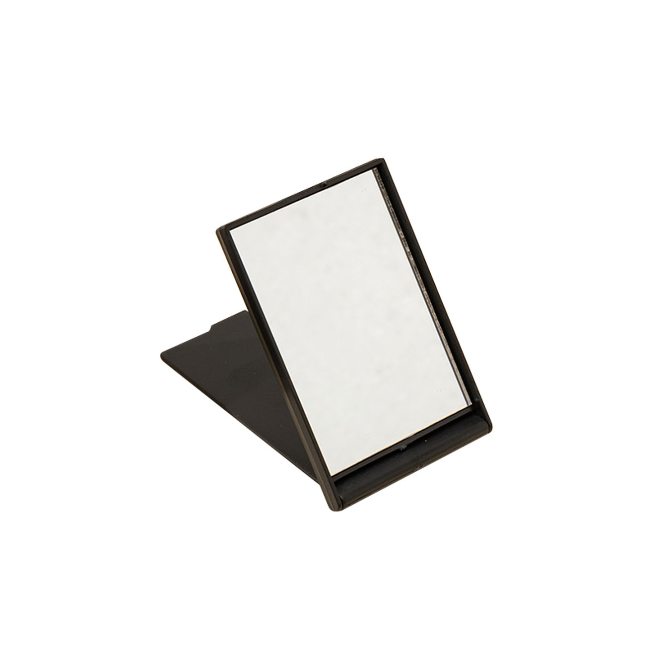 Espejo de plástico simple espejo plegable HD portátil espejo de maquillaje impresión de logo mini espejo de bolsillo image 6