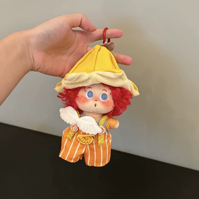 Dudu Cute Curly Hair – Pluş açarlıqlar - red-exploding-banana-pendant