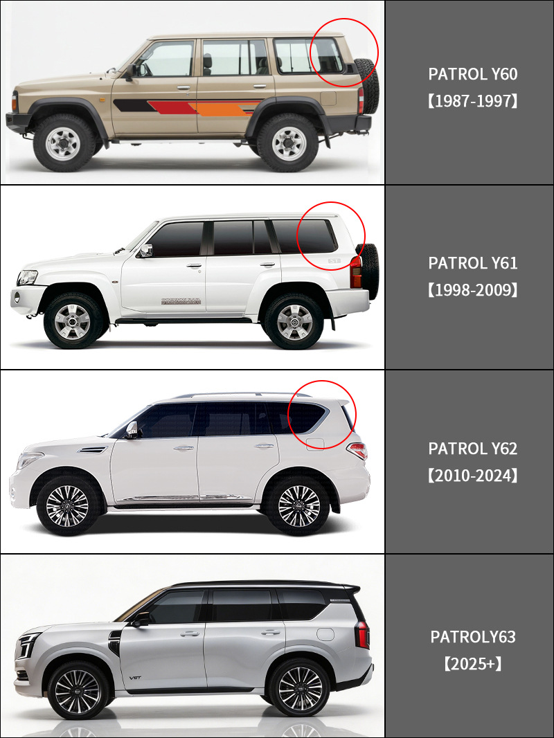 Suitable for Nissan Patrol Y63 Y62 Rain Shield Rain Visor Nissan Patrol Window Visor