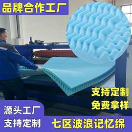 工厂高密度海绵pu发泡聚氨酯记忆绵七区切割家具床垫沙发海绵