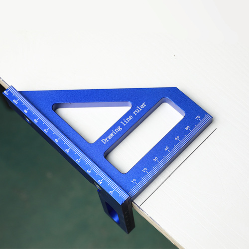 45° ruler 90° ruler woodworking scribing ruler aluminum alloy scale woodworking square ruler triangle ruler woodworking tools