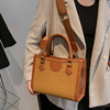 Capacious shoulder bag, fashionable polyurethane one-shoulder bag, 2022 collection, Korean style