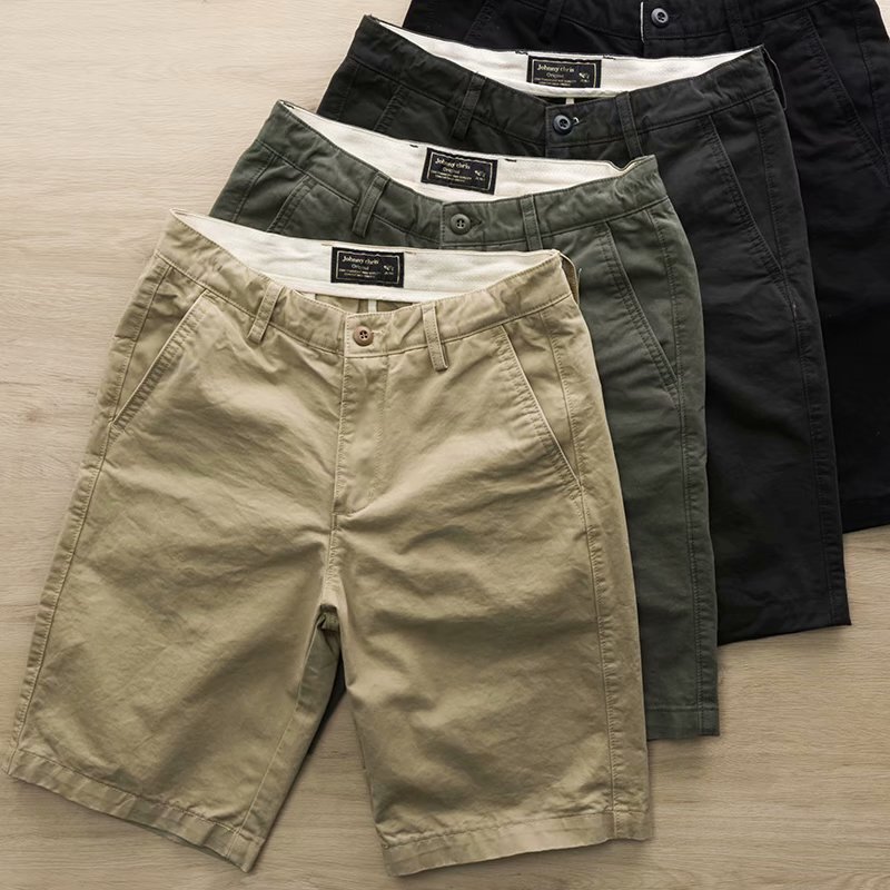 Workwear Pants Summer Textured Washed Men's Casual Shorts Trendy Japanese Style Solid Color Versatile Slim Fit Five-Point Pants Workwear Pants Summer Textured Washed Men's Casual Shorts Trendy Japanese Style Solid Color Versatile Slim Fit Five-Point Pants