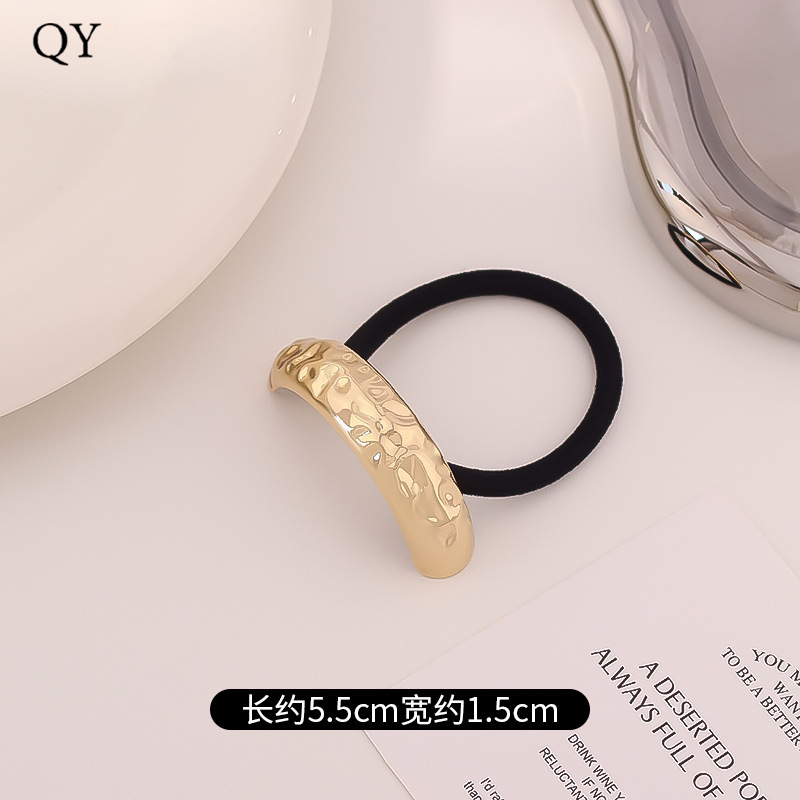 きわめてシンプルで冷たい風の金属の縄の合金の輪の新型の韓国系の高級感の馬尾は髪の筋の縄を縛ります。|undefined