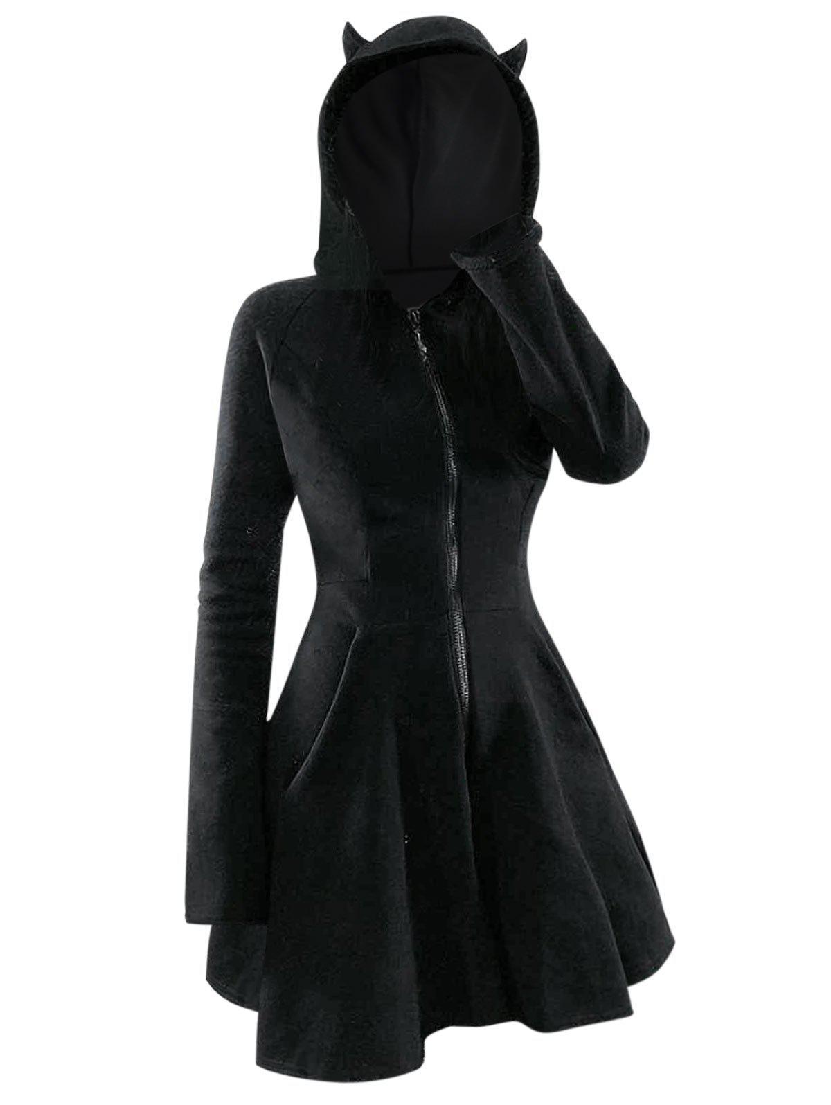 Zip Up Animal Hooded Velour Dr