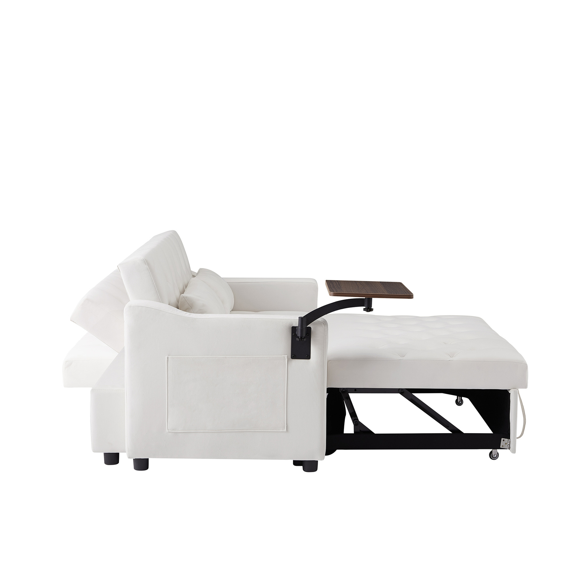 Sofá cama de cuero doble de doble uso 1 metro 5 almacenamiento multifuncional plegable pequeño apartamento sala de estar sofá para sentarse y acostarse image 4