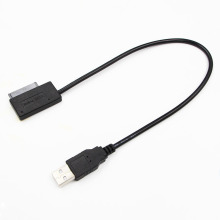 笔记本光驱USB转SATA7+6P转接线 SATA转USB2.0易驱线外置光驱连接
