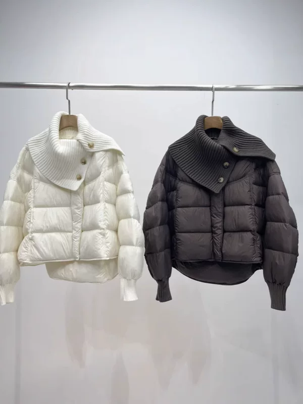 Winter fashionable knitted down jacket, 2024 years