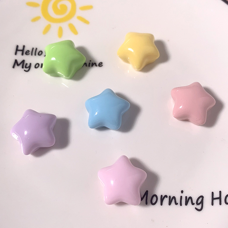 Accesorios de resina de color caramelo penta diy accesorios de cabello abrazaderas de cabello botones de zapatos dulces lindos gordo color penta