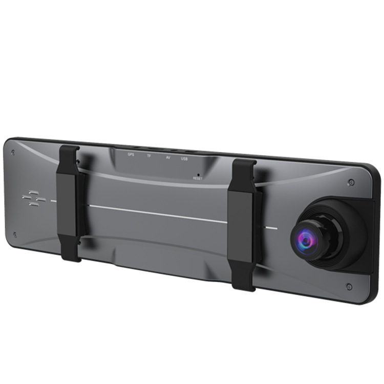 Cross-border 12-inch driving recorder streaming media rearview mirror 4K HD wireless WiFi GPS track before and after double recording