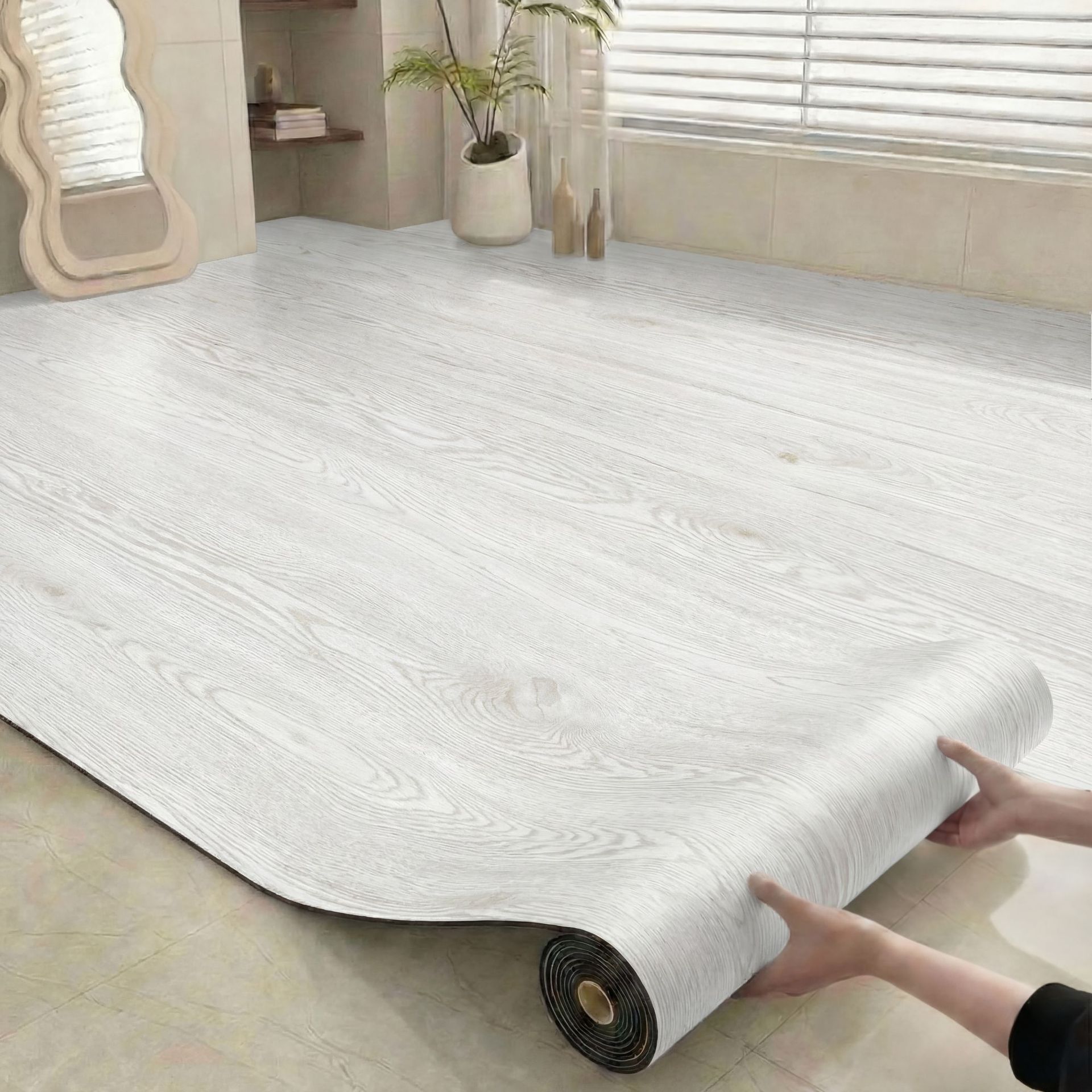 Parche de madera pvc piso de plástico pegatinas de piso autoadhesivas hogar renovación de piso interior pegatinas de piso autoadhesivas impermeables image 9