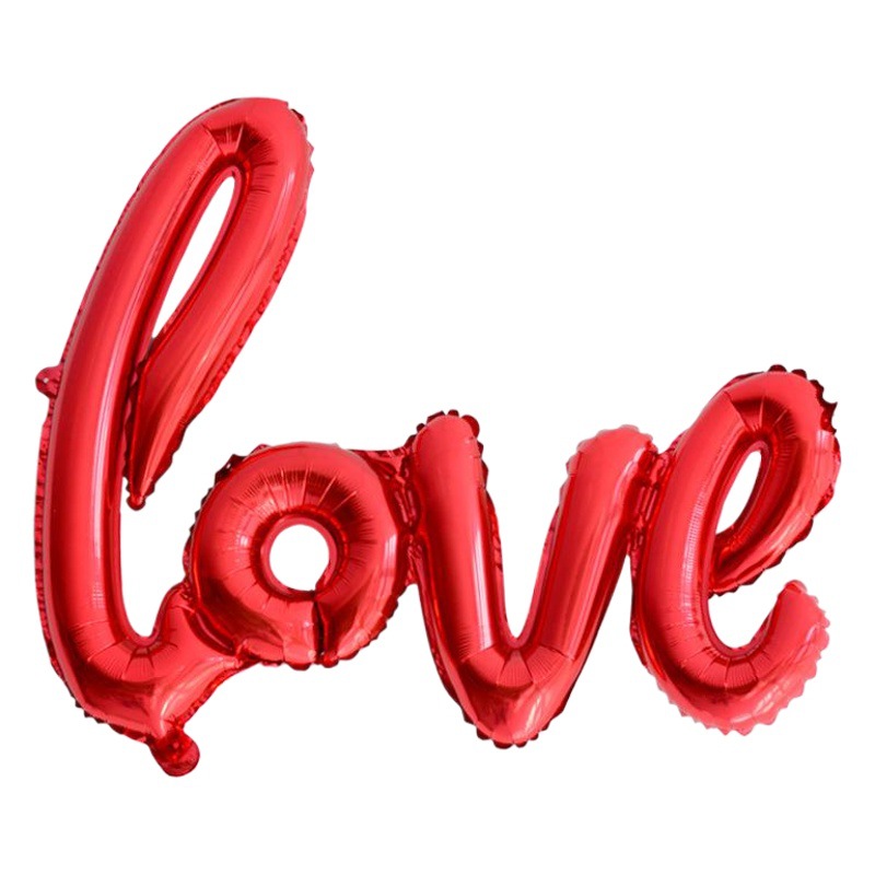 Amor transfronterizo de una pieza en inglés alfabeto globo decoración de fiesta de cumpleaños globo de película de aluminio globo boy girl