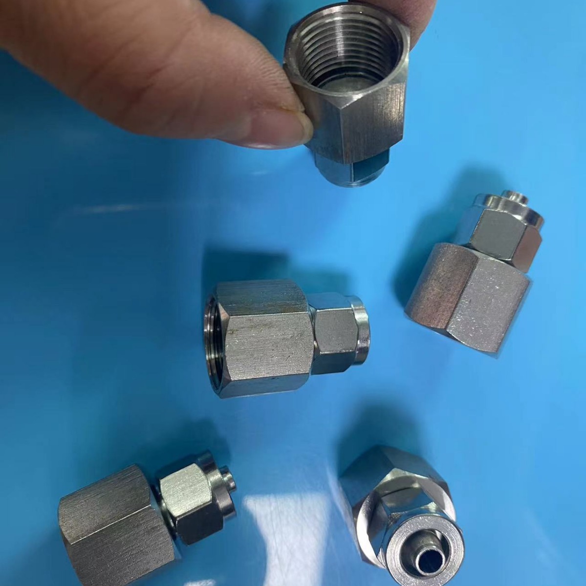 不锈钢304快拧内螺纹直通 PU气管尼龙管软管快速接头ZG1/8-6810