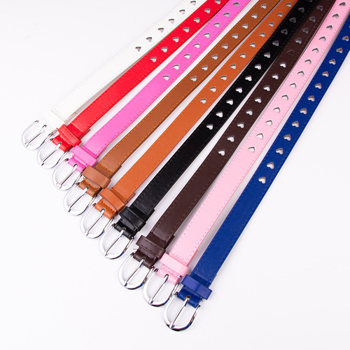 Ladies Belt Needle Fastener Belt Korean Version Heart Hollow Decoration Pants Belt Cross-border Bestselling Dress Narrow Belt