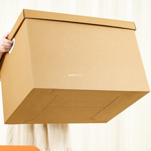 牛皮纸质收纳箱搬家整理箱档案文件装书纸盒纸皮箱生日盒箱子