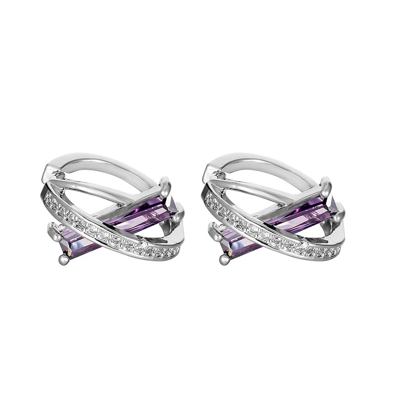 П Purple zirconium, серьги, небольшой декоративный аксессуар, стиль легкой роскоши, тренд сезона