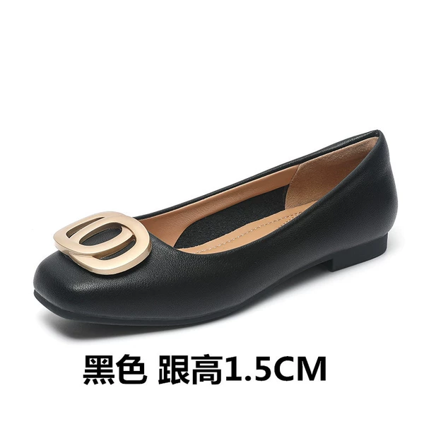 Black 1 Y681-8 sheep pattern double ring buckle with 1.5cm heel