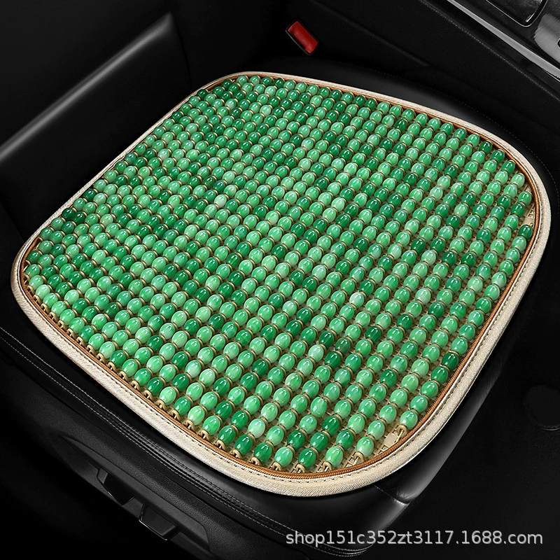 Автомобильная деревянная подушка из бусин, удобная поясная наволочка, приклад, Нескользящая дышащая фабричная деревянная ручная работа, толстый нефрит, роскошь