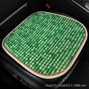 Car wooden bead cushion comfortable waist pillow case butt pad non-slip breathable factory handmade wooden fat jade luxury