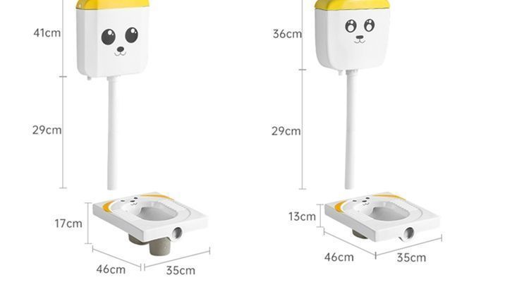 Kindergarten squat toilet water tank, children's colorful cartoon apple bear, Nusby penguin, sensor water pump, ceramic undefined
