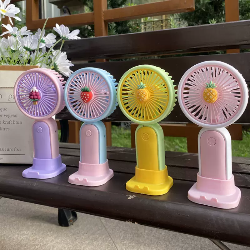 简约创意手机支架迷你小风扇USB可充电学生便携式手持桌面电风扇