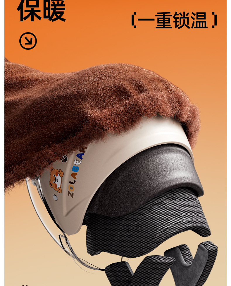 Electric Vehicle Helmet, Winter Warm, Four Seasons
