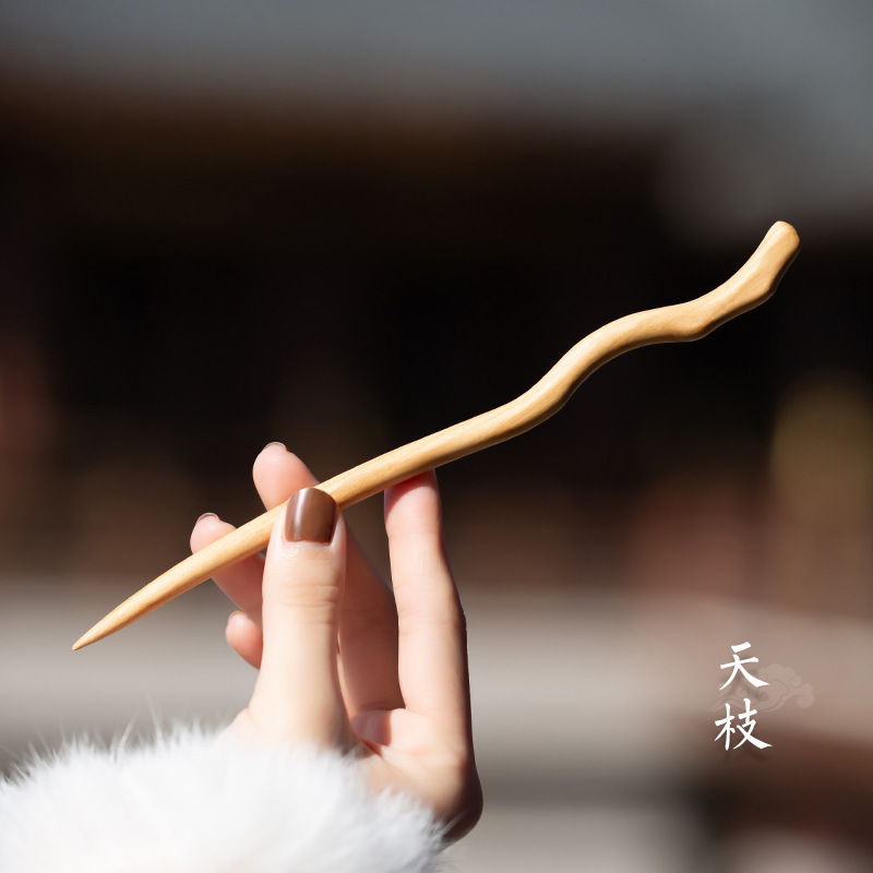 Xiangyun horquilla estilo antiguo simple diario de alto grado updo horquilla de madera nuevo estilo chino accesorios para el cabello palillos de ébano al por mayor