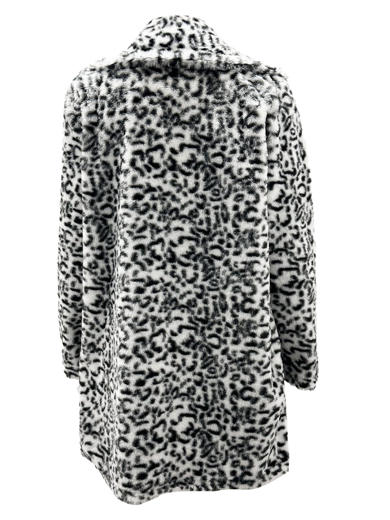 Cappotto elegante e alla moda con tasche larghe in pelliccia con stampa leopardata da donna autunno inverno 2025_voghion.com