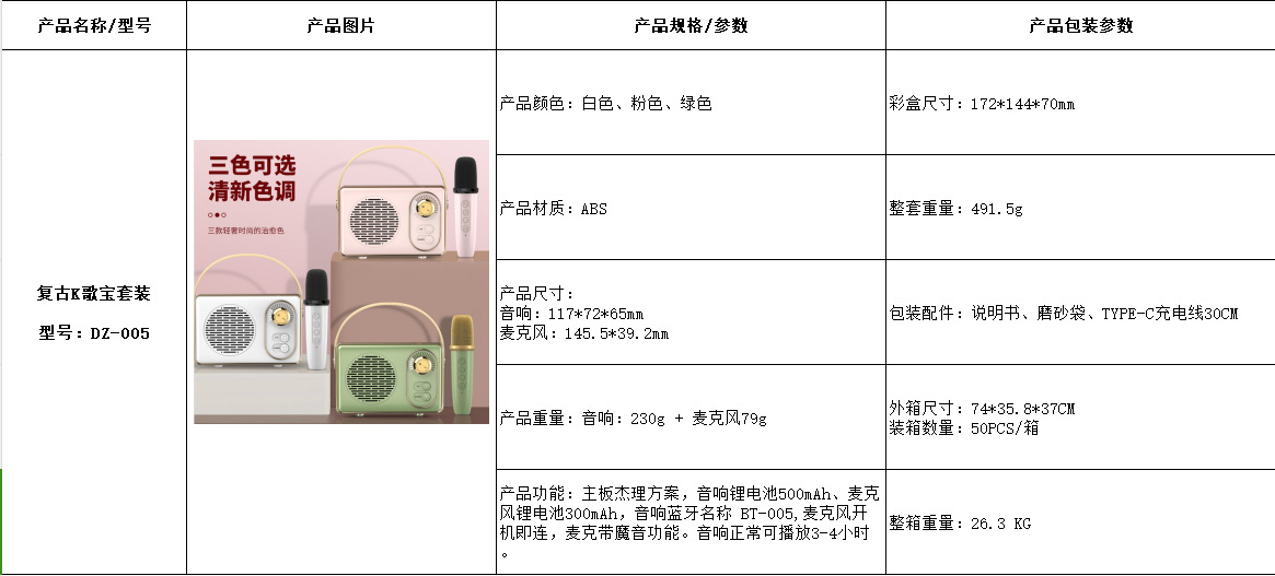 无线复古蓝牙音箱户外插卡u盘音响迷你手提电脑音响家用K歌一体音详情1