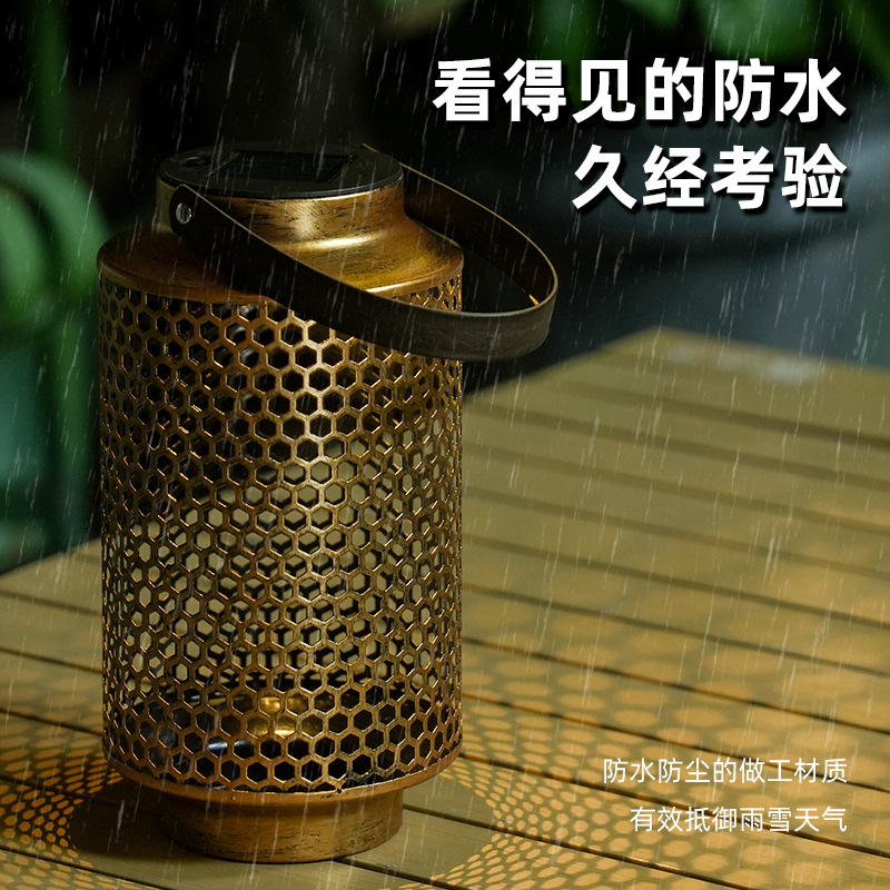 travel atmospheric lamp solar-powered with projector for gazebo