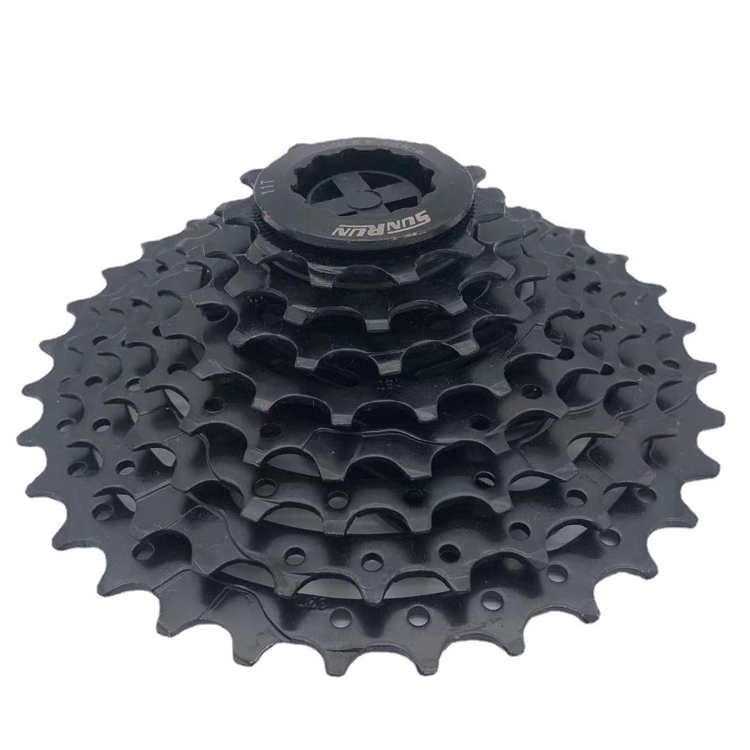 Volante de cassette de bicicleta de montaña 8/9/24/27 velocidad cassette negro placa volante velocidad de viaje diaria 8 velocidad/9 velocidad engranaje