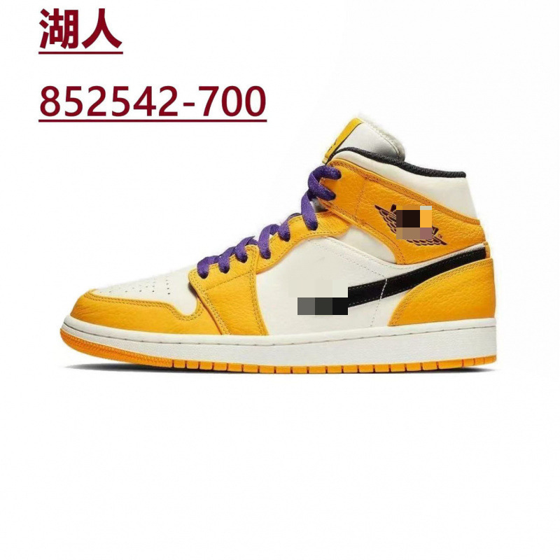 Men's Shoes Aj Reverse Panda Black and White Aj1 Mid-Top Shoes Jordan Mid-Top Lakers Sand Sports Shoes Men's Mid-High Top Foreign Trade