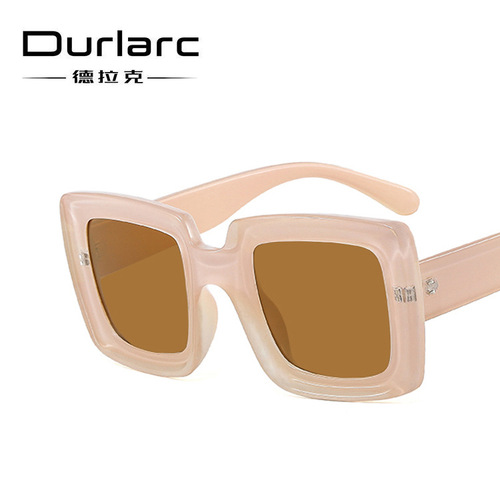 European and American style sunglasses for women, trendy street style, Internet celebrity, large square frame sunglasses for women, personalized, fashionable, versatile, anti-UV