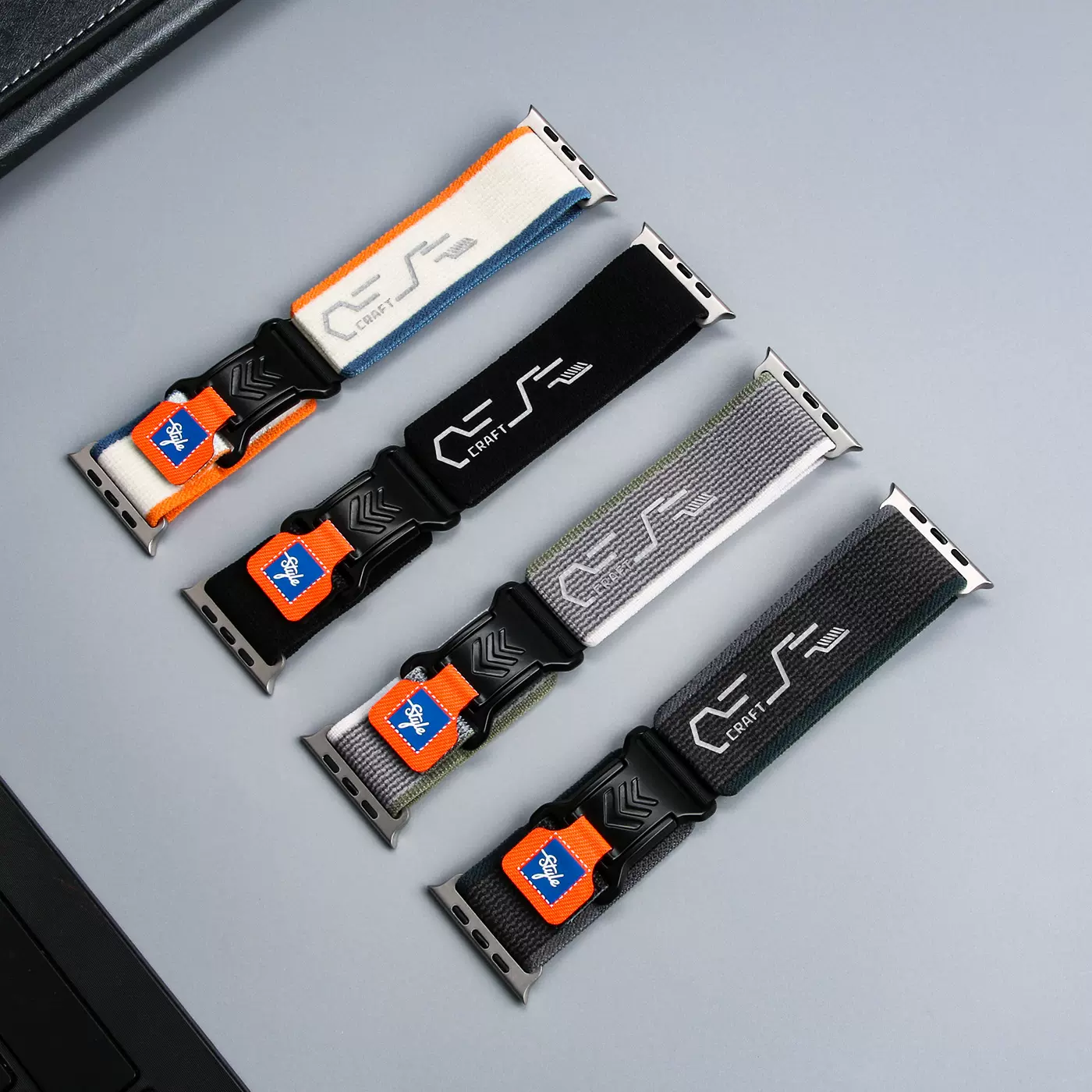 新款适用Apple WatchS9 ultra2手表野径尼龙魔术贴iwatchs10表带