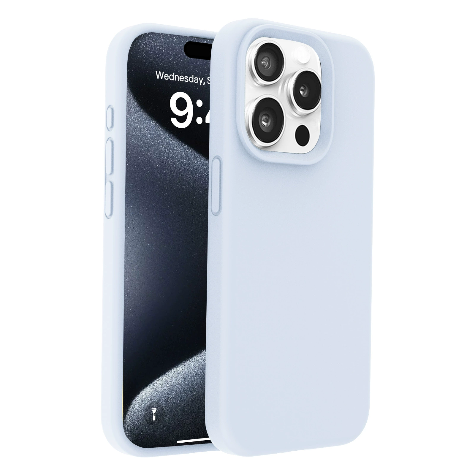 Silicone phone case (Apple) iPhone 14 series, liquid silicone + PC + microfiber, slim fit