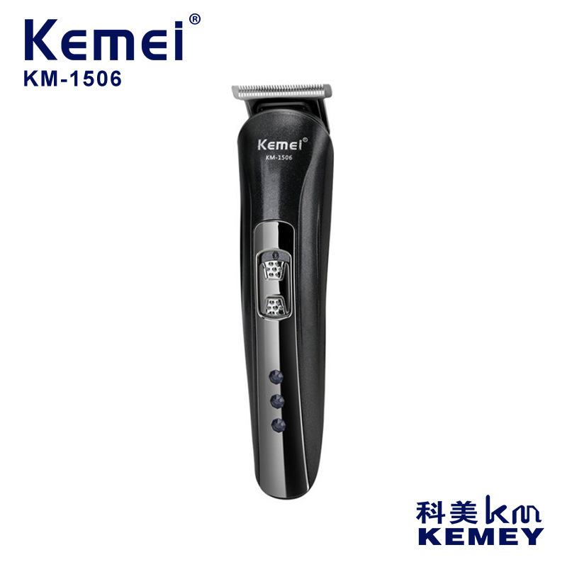 Cortadora de Pelo Eléctrica Kemei para Peinar y Recortar, Afeitadora Recargable USB 3 en 1 y Recortadora de Vello Nasal KM-1506.