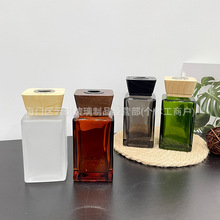 150ML长四方玻璃香薰瓶无火香薰瓶藤条挥发香水瓶室内香氛批发香