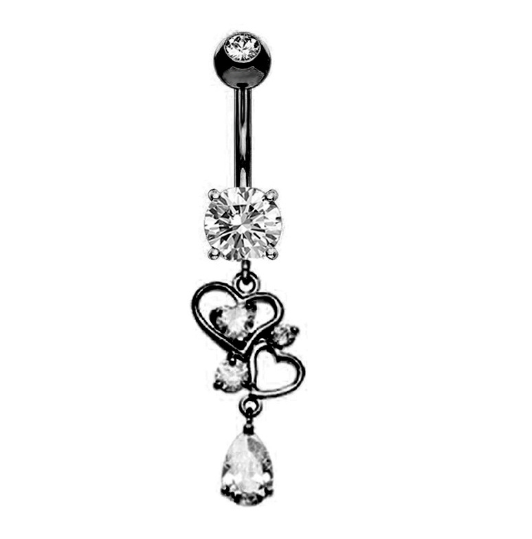 6g Weight 1 Piece Belly Rings Simple Style Classic Style Solid Color 304 Stainless Steel Inlay Zircon Belly Rings
