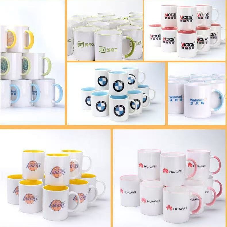 Taza de cerámica Procesamiento de transferencia de calor Logotipo de foto personalizada de bricolaje Taza de café Taza de té Taza de agua de oficina de regalo
