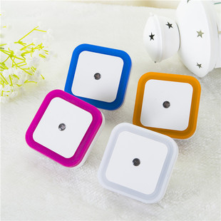 Cross-border light US regulations square round heart-shaped light control induction night light plug-in bedside bedroom feeding light baby LED light