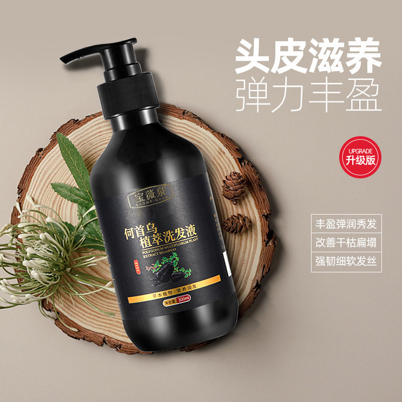 Champú de Polygonum Multiflorum Control de Aceite, Anti-caspa, Nutritivo para Cabello