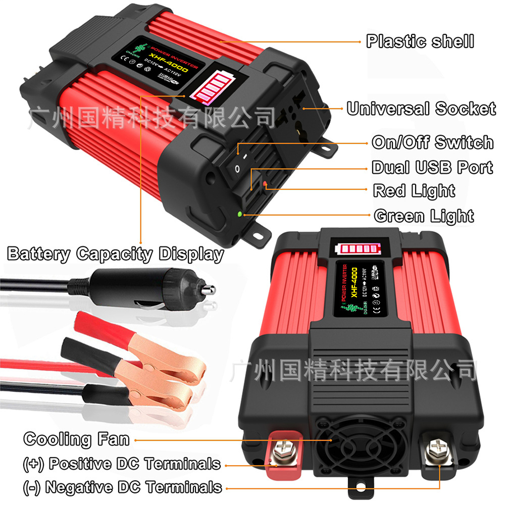跨境工廠一件代發(fā)車載家用逆變器inverter 300W 500W 4000W 6000W