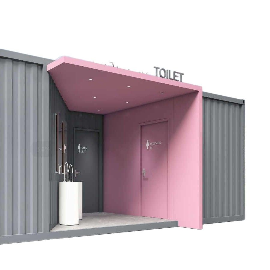 Inodoro ecológico Atracciones Baño público móvil al aire libre Protección ambiental ecológica Baño público móvil con caja de estiércol