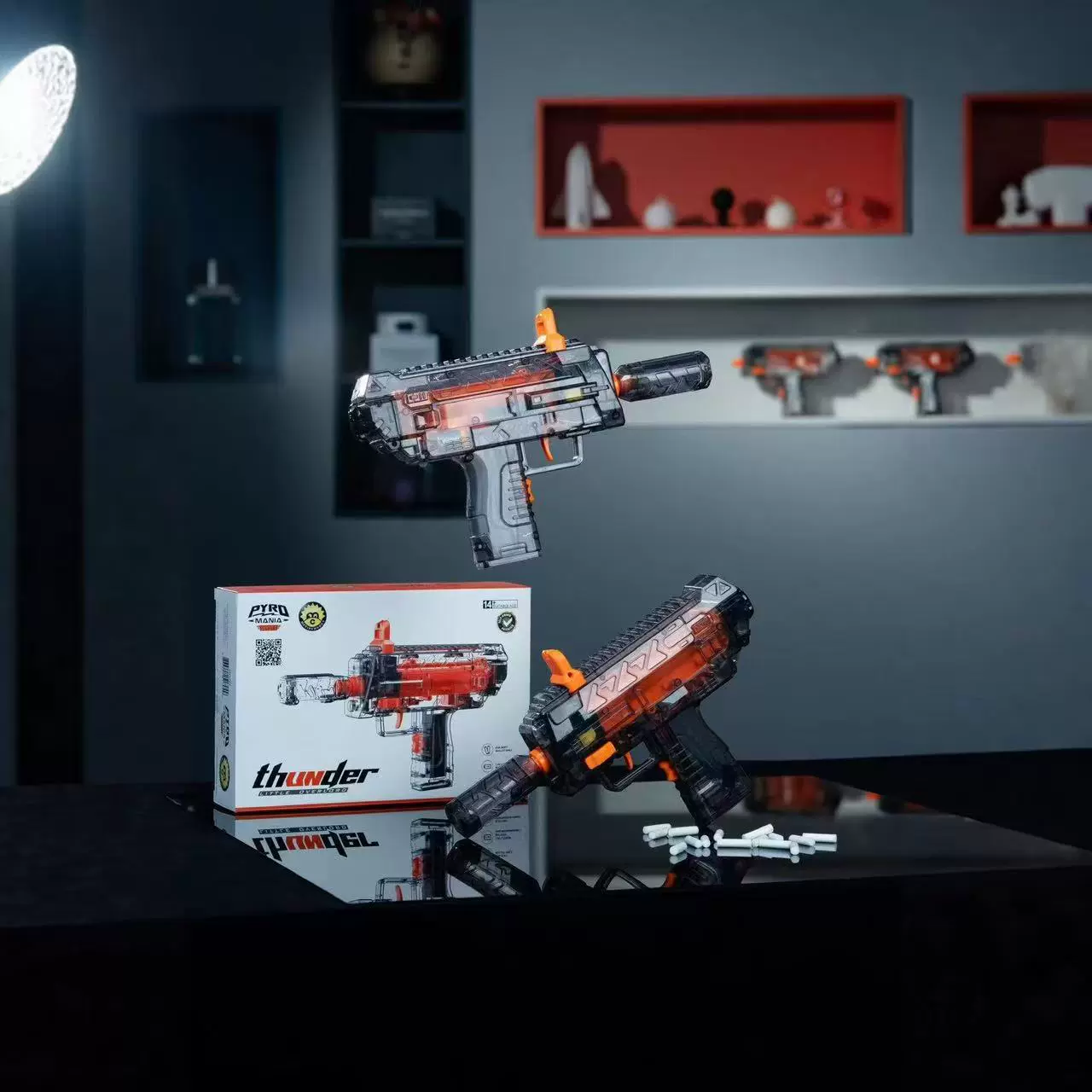 新年爆款摔炮电动mp7冲锋枪玩具高续航手持电动一体式冲锋枪批发